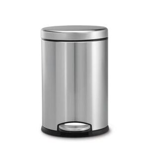SimpleHuman 4.5L Round Step Can- Brushed